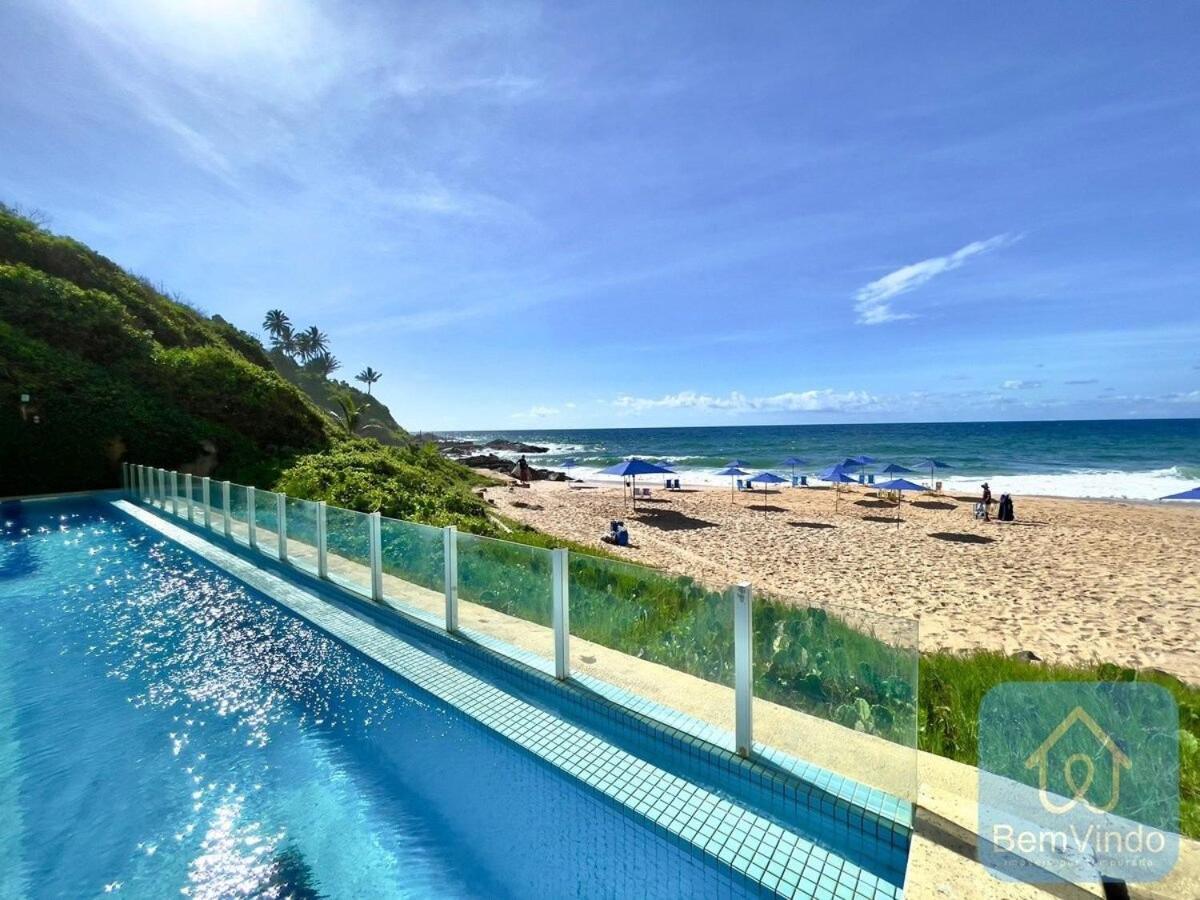 Apartamento completo e pé na areia no Rio Vermelho Salvador Exterior foto